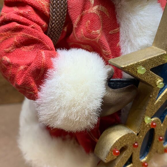 Vtg 1999 Clothtique Possible Dreams "2000" Musical New Year Santa with Tags Y2K - Picture 6 of 16